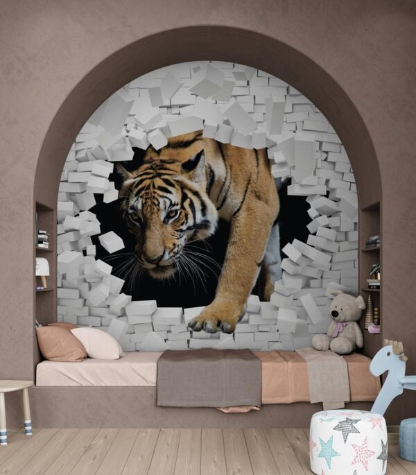 3D tigar fototapeta