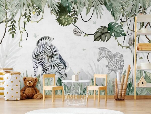 Pastelna zebra fototapeta