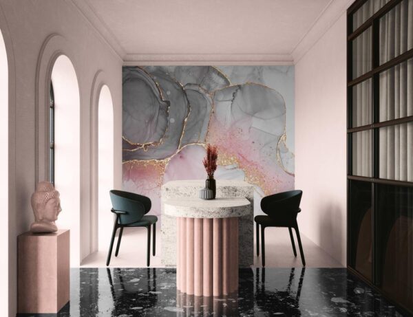 Roze crni mermer fototapeta