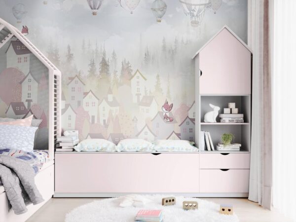 Roze grad fototapeta