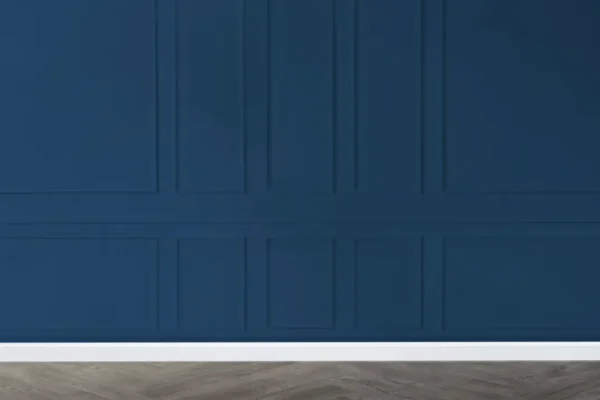 empty tapeta with blue patterned wall mockup