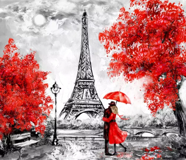 tapete paris red